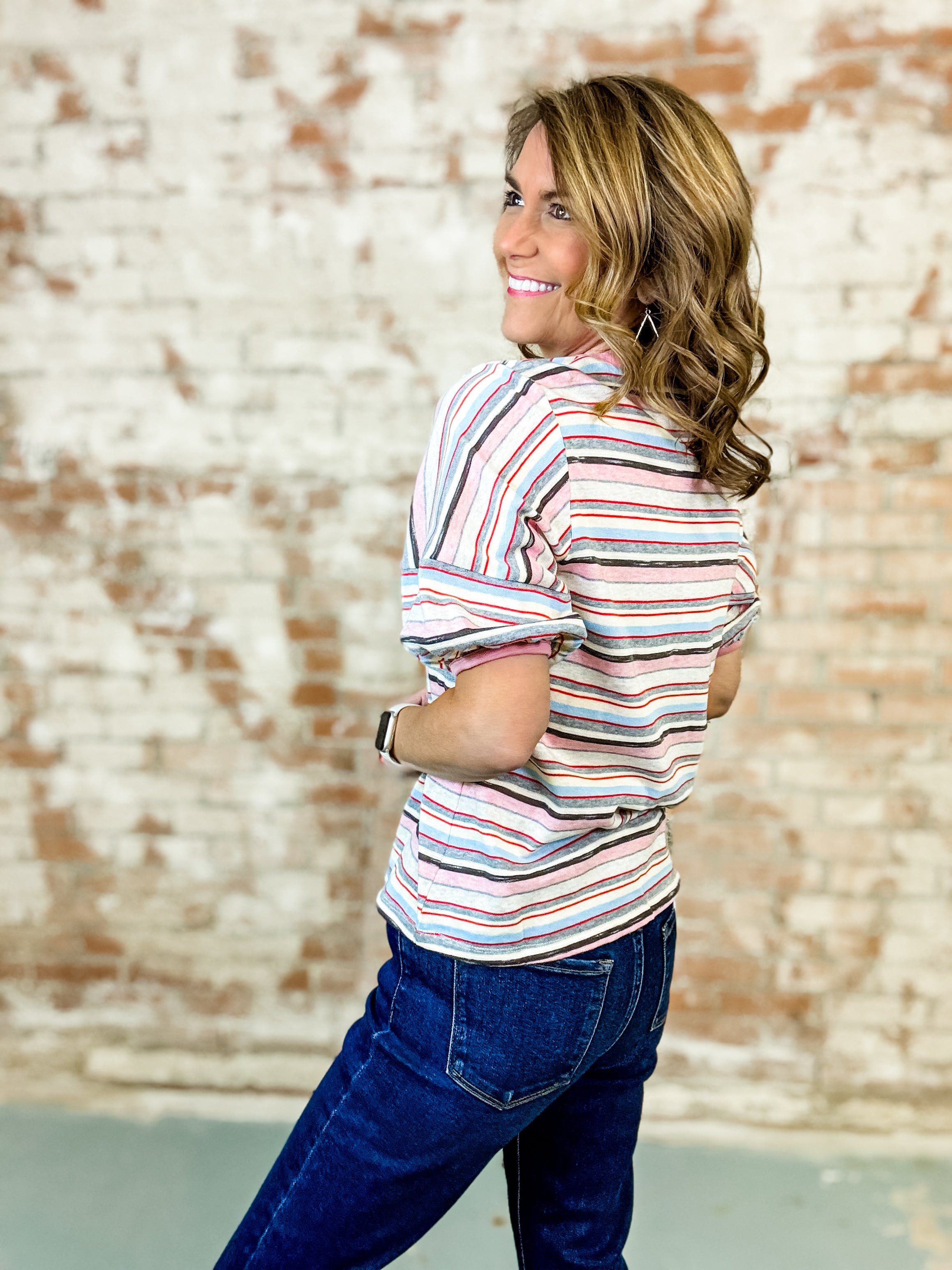 THML Marquette Stripe Knit Top