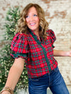 Glad Tidings Puff Sleeve Top