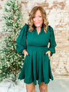 Evergreen Ruffle Dress