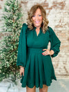 Evergreen Ruffle Dress