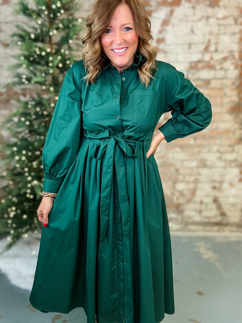 Hunter Front Pleat Dress