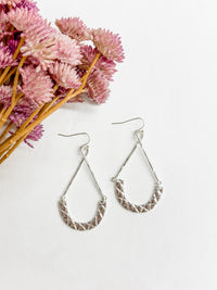 Elaine Textured Drop Earrings