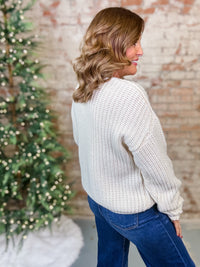 Ivory Button Sweater