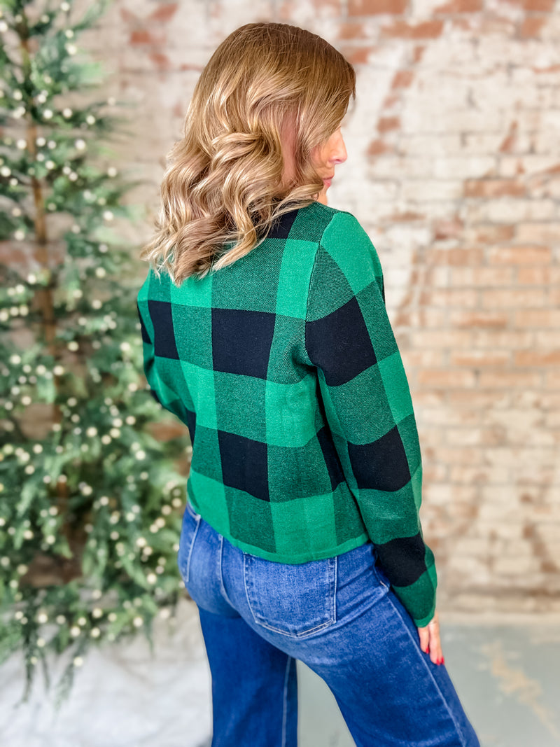 Wyndel Checkered Cardigan
