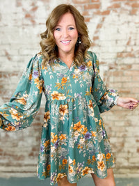 Lazo Floral Babydoll Dress
