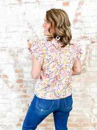 THML Juliet Ruffle Sleeve Top