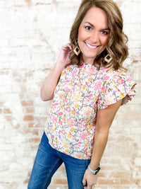 THML Juliet Ruffle Sleeve Top - FINAL SALE