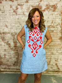 THML Zade Embroidered Dress