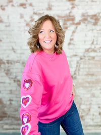 Stallings Sequin Heart Sweatshirt