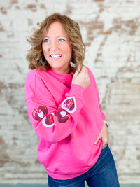 Stallings Sequin Heart Sweatshirt