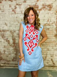 THML Zade Embroidered Dress