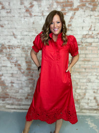 Mellie Scallop Hem Dress