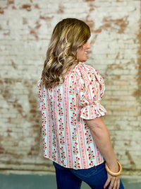 Linda Floral Stripe Top