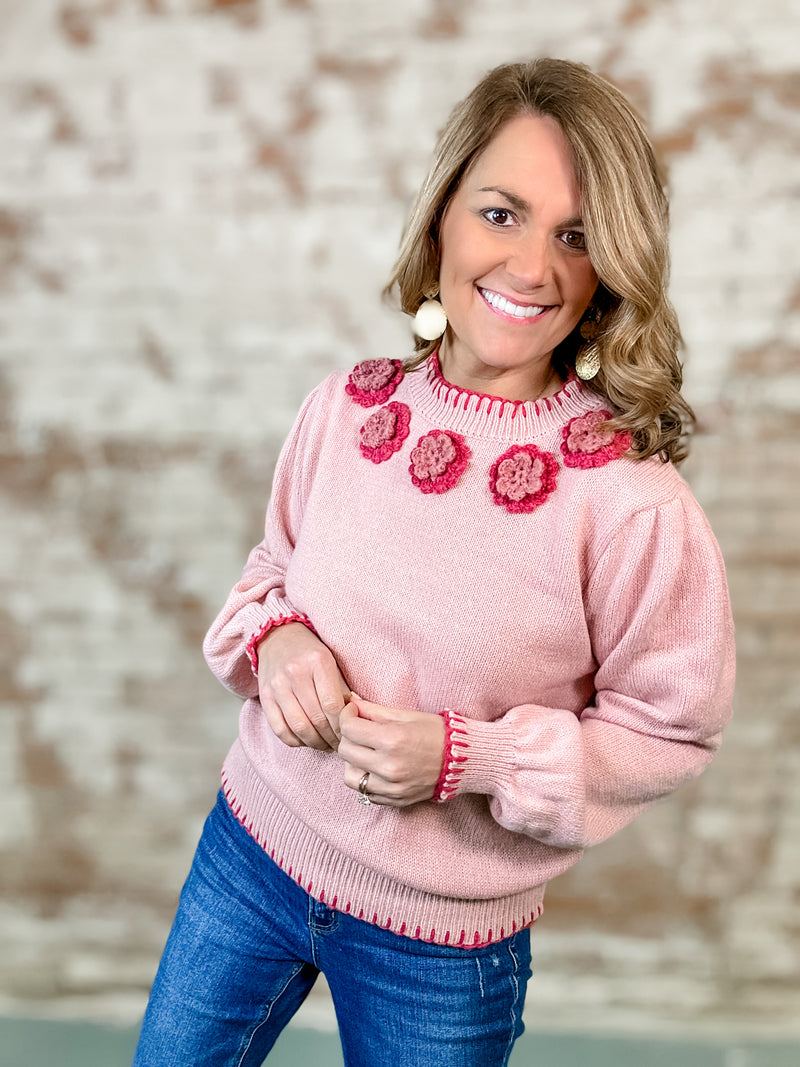 Sonia Floral Embroidered Sweater