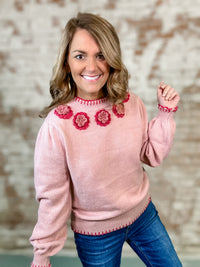 Sonia Floral Embroidered Sweater