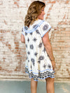 Danielle Print Trimmed Dress