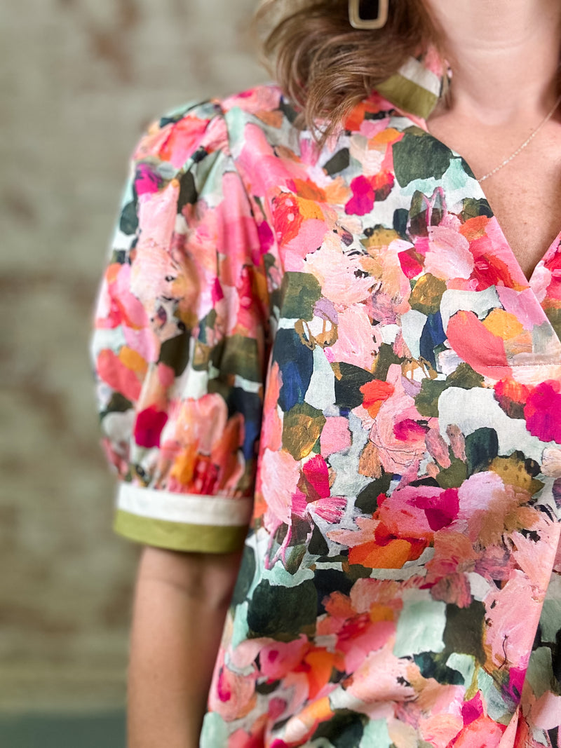 THML Kendalyn Floral Print Top