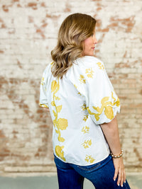 Tianna Smocked Collared Top