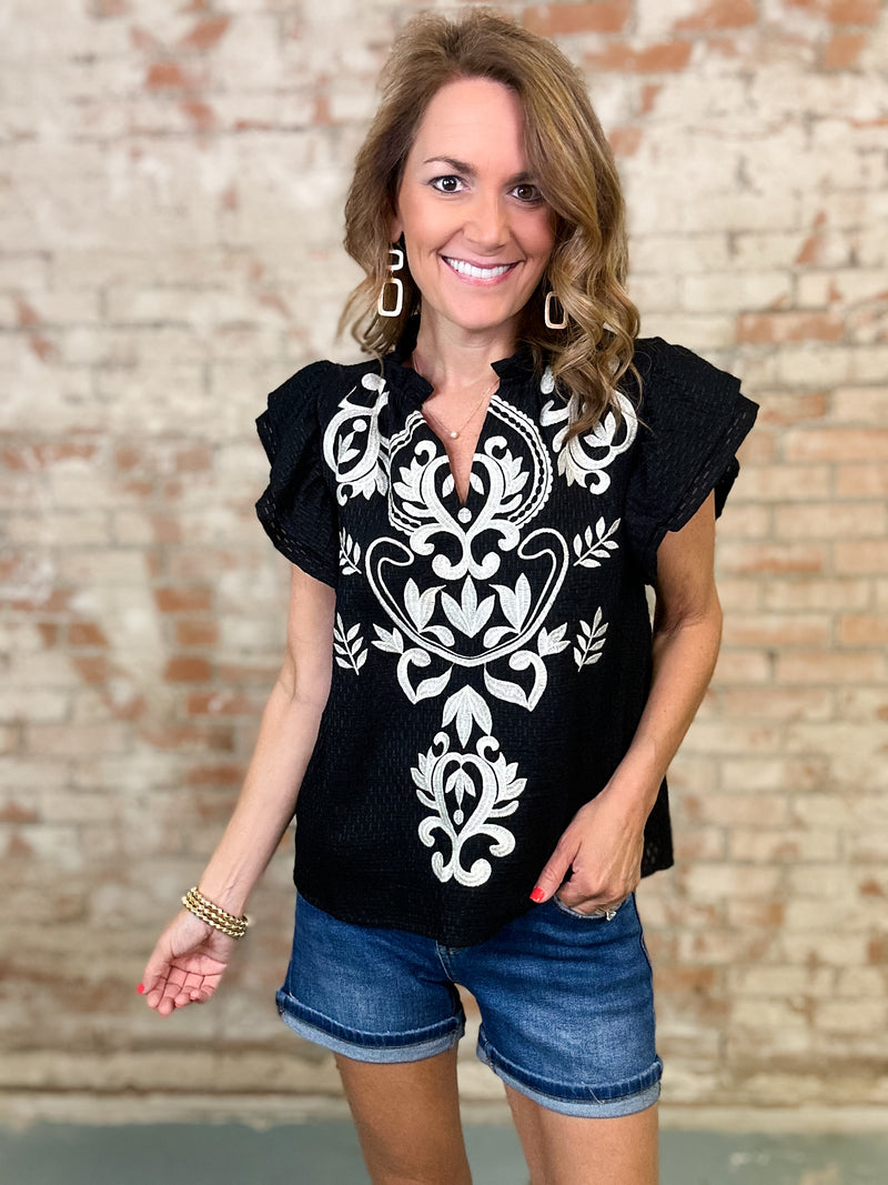 THML Tara Embroidered Top