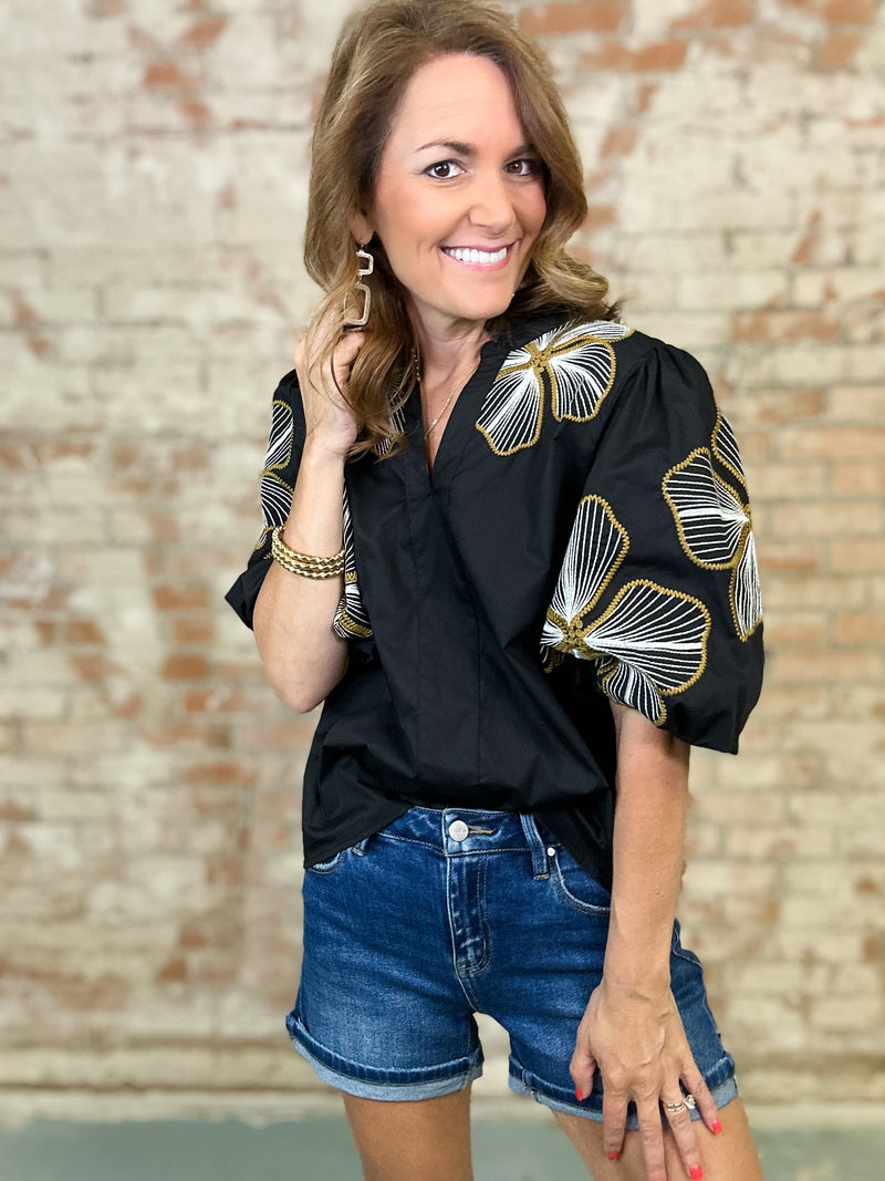 THML Neveah Embroidered Top