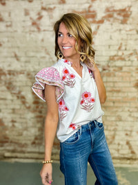 THML Abner Flutter Sleeve Top