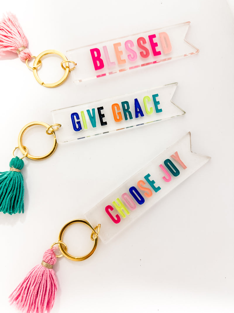 Acrylic Tassel Keychains