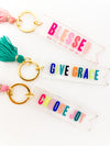Acrylic Tassel Keychains