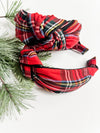 Adore Knotted Plaid Headband