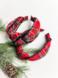Adore Knotted Plaid Headband