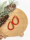 Red Teardrop Earrings