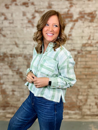 Adina Plaid Boxy Top