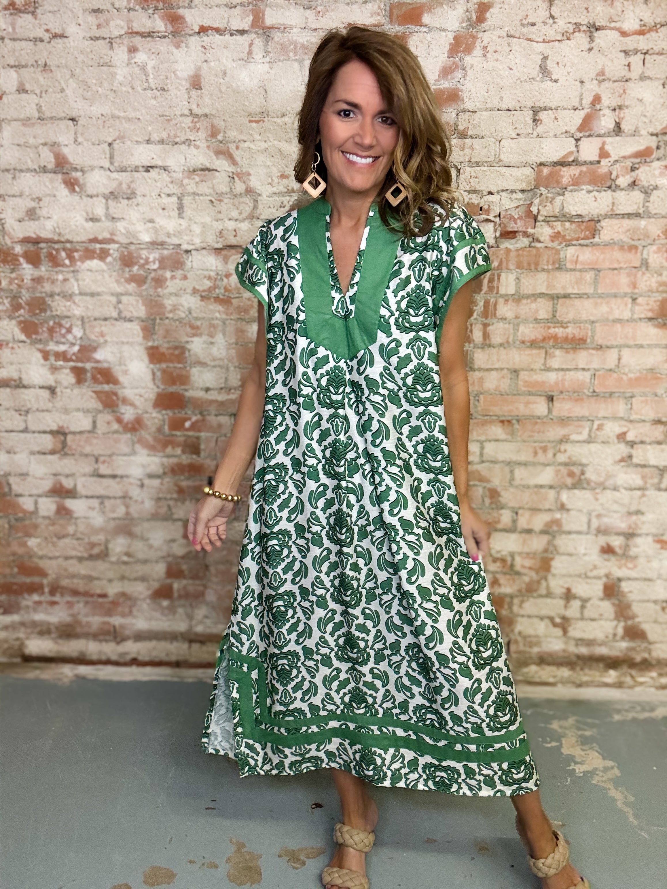 Angel Flutter Sleeve Midi Dress