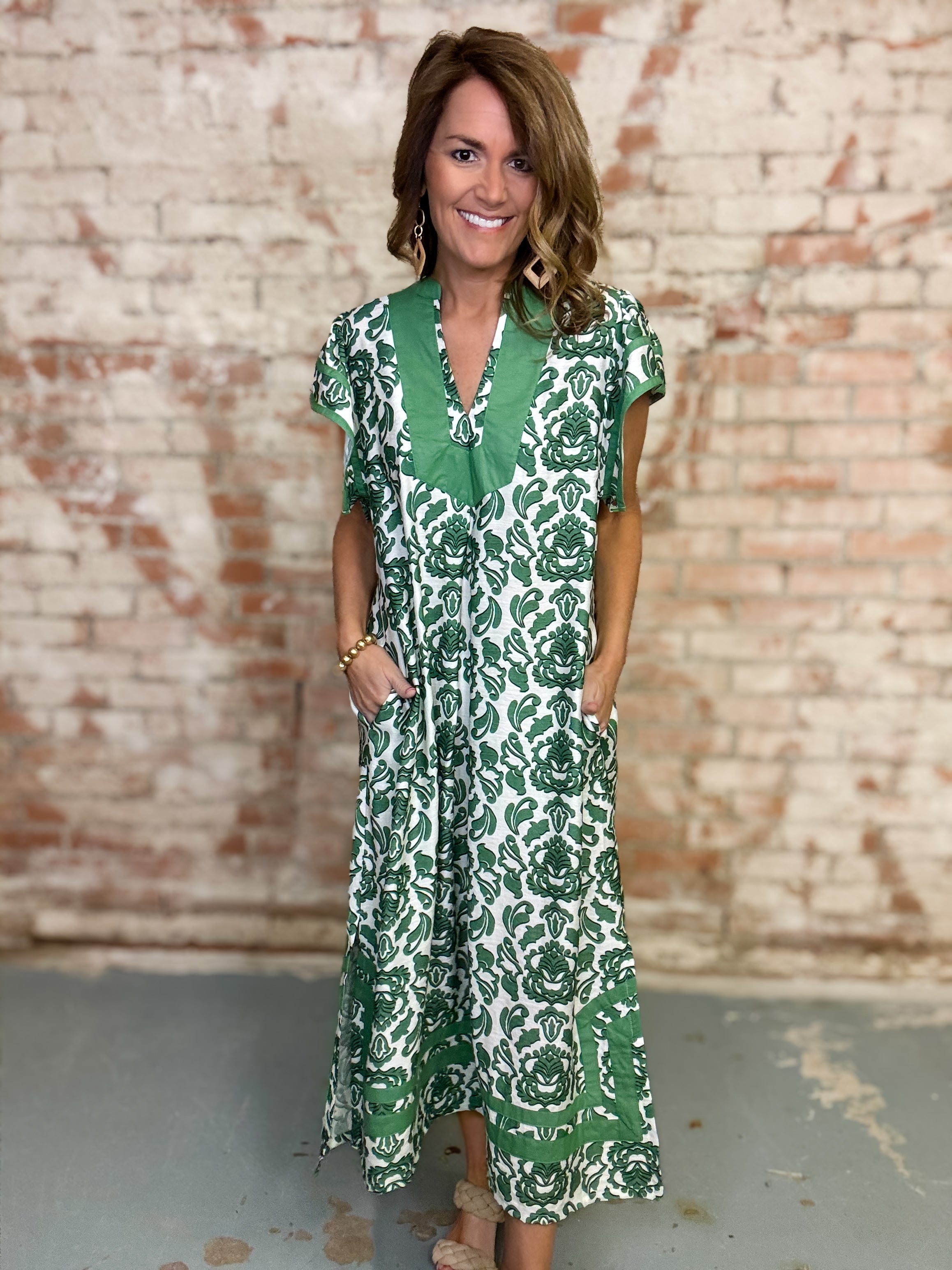 Angel Flutter Sleeve Midi Dress