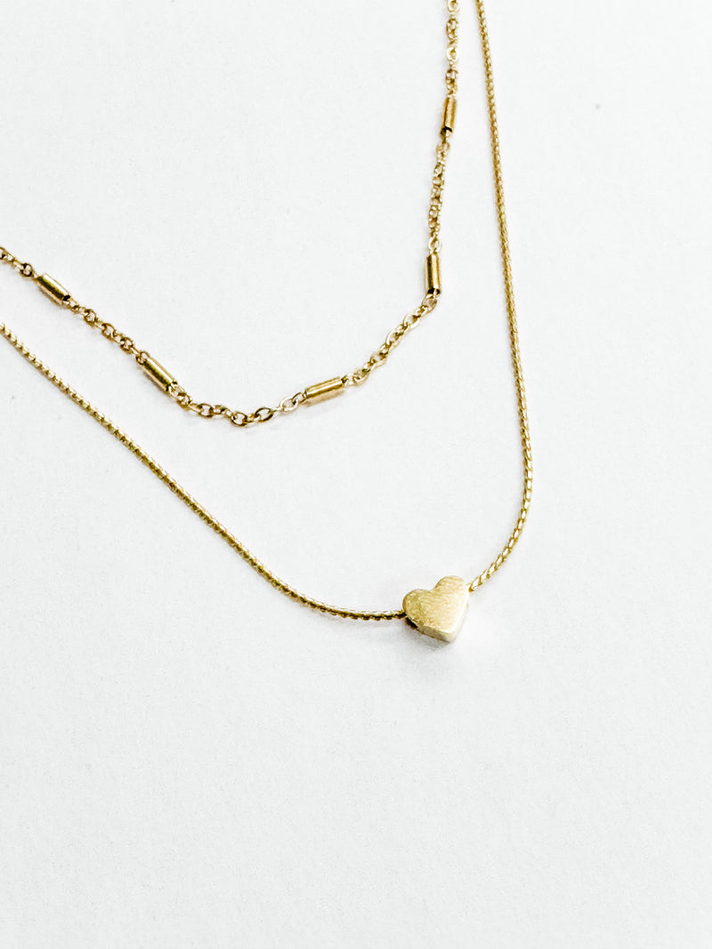 Caramie Layered Heart Necklace