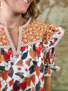 Marsha Mixed Print Top