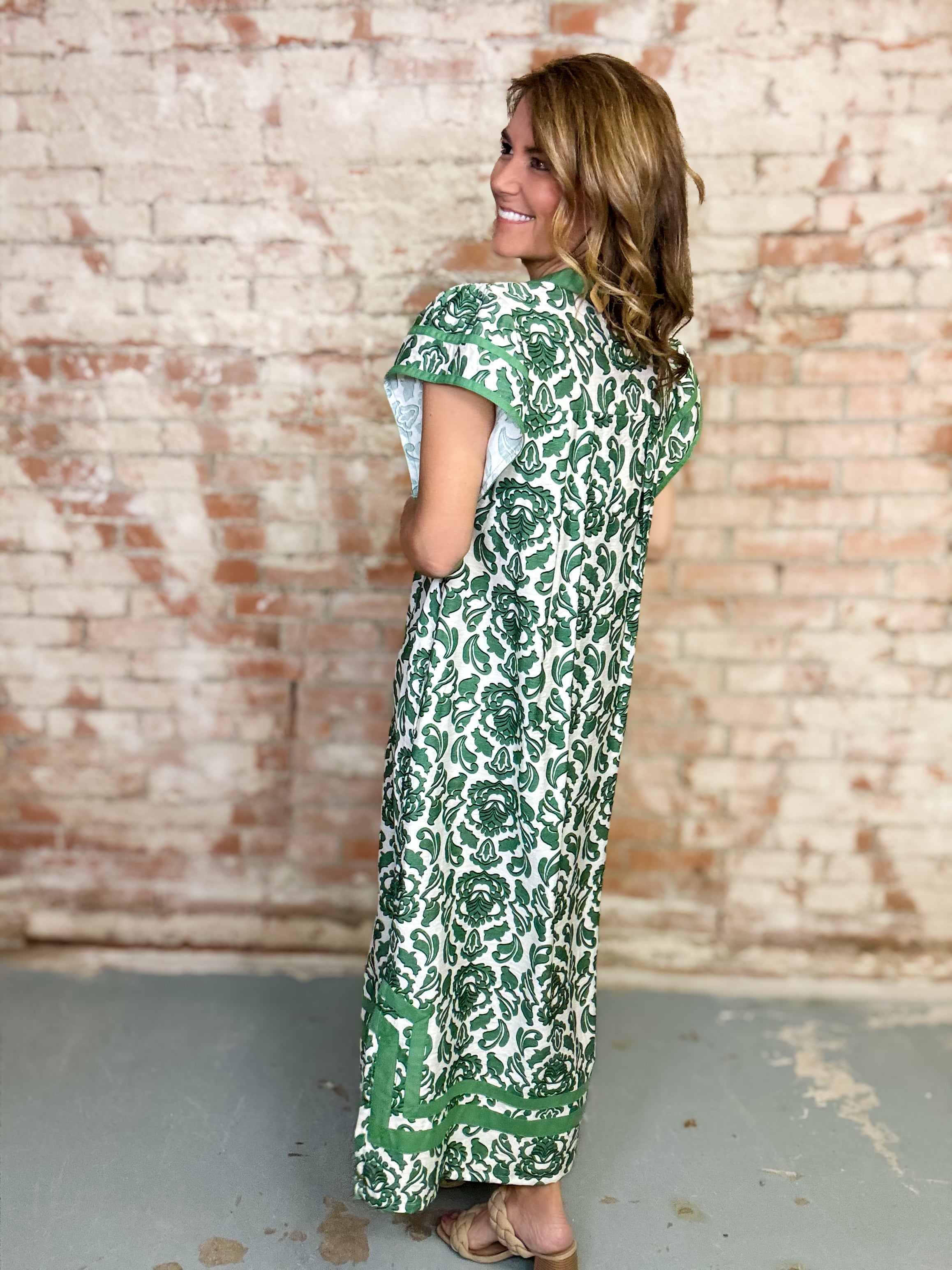 Angel Flutter Sleeve Midi Dress