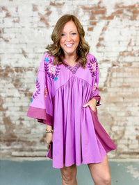 Ayla Boho Embroidered Dress