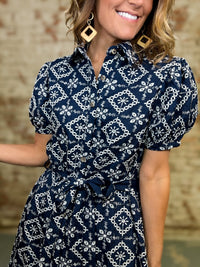 Kristian Embroidered Shirt Dress