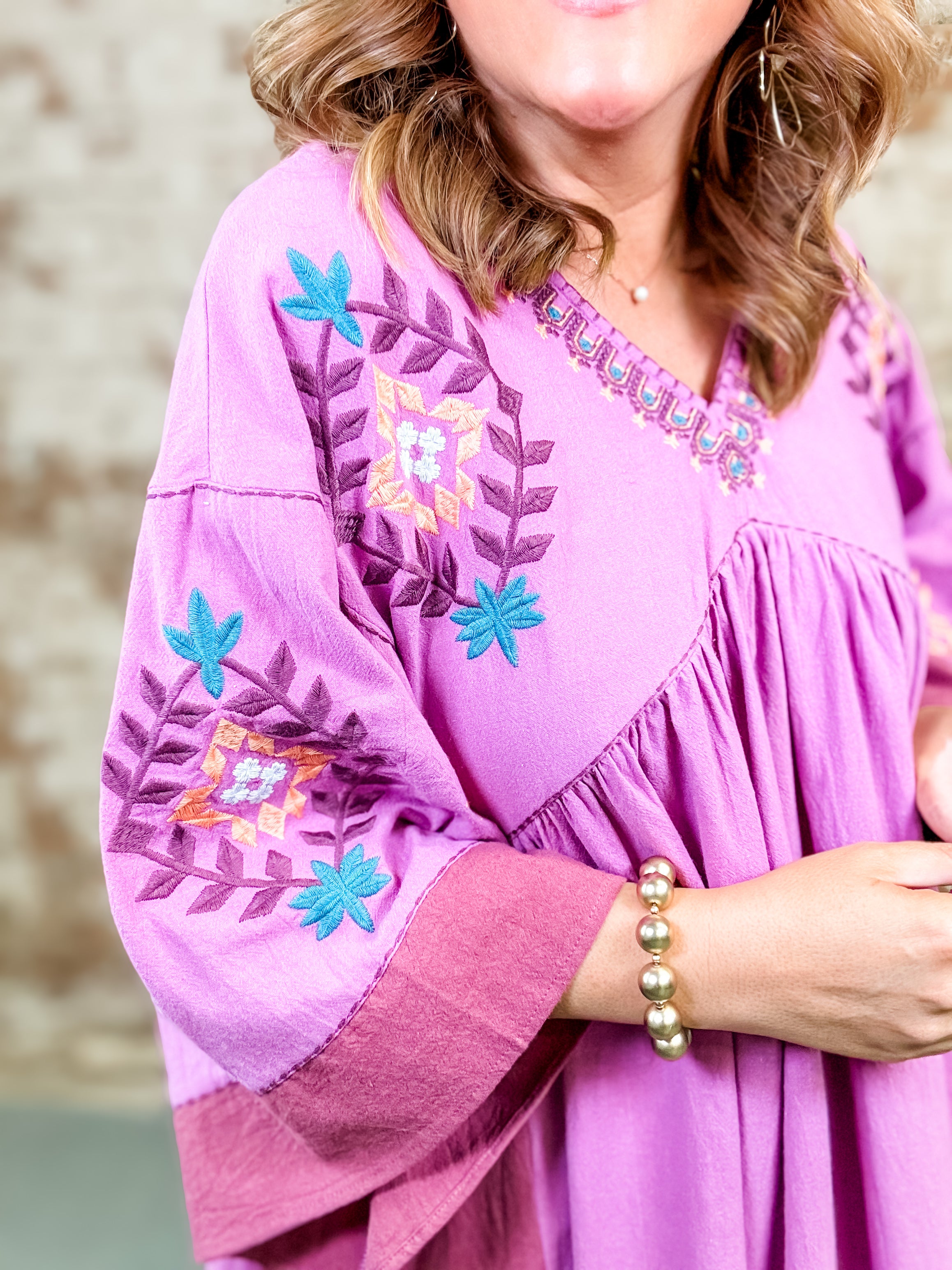 Ayla Boho Embroidered Dress