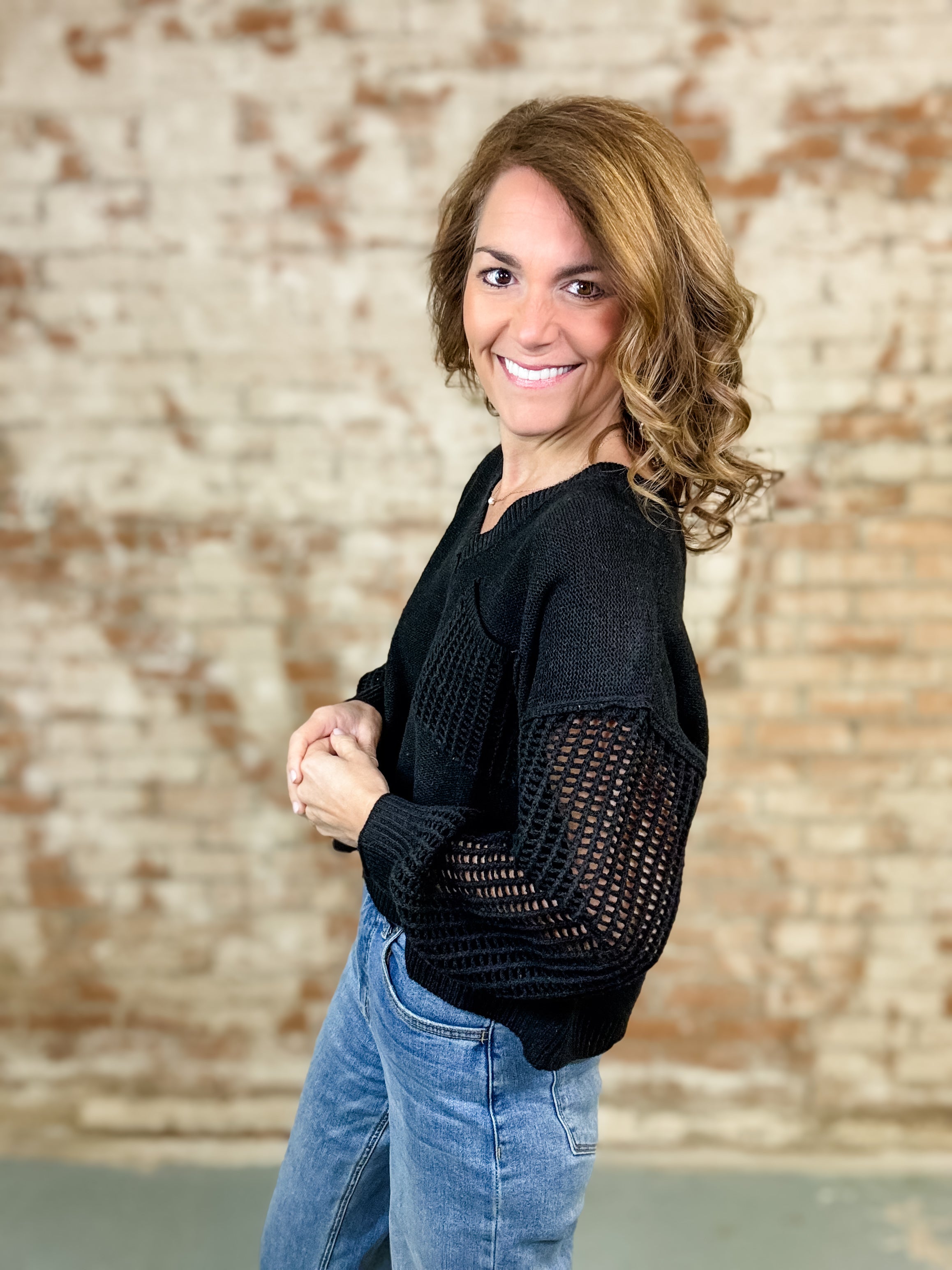 Petra Long Sleeve Sweater Top