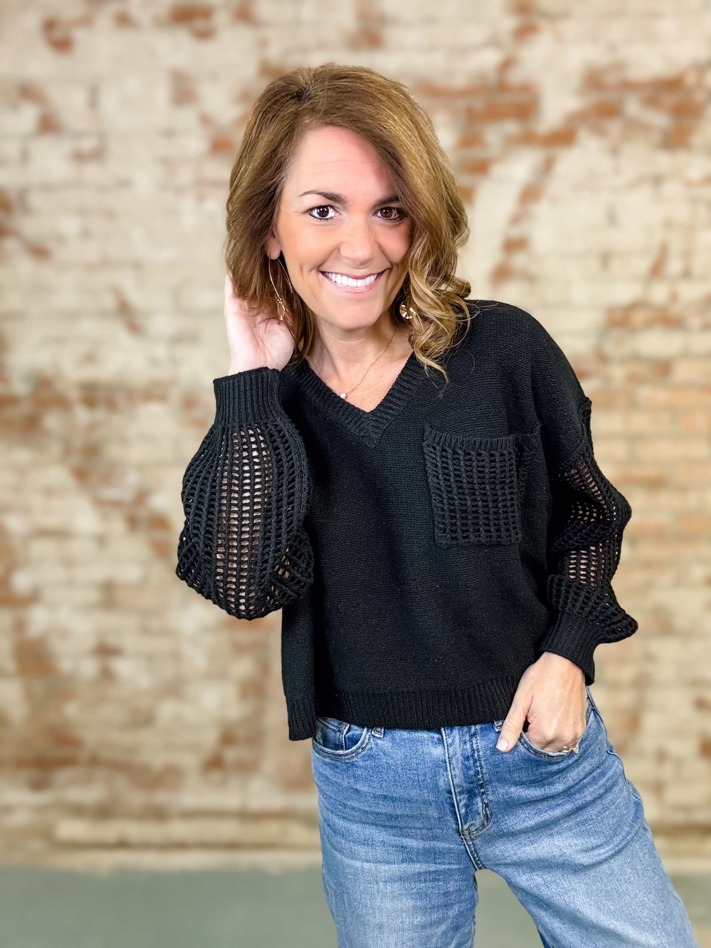 Petra Long Sleeve Sweater Top