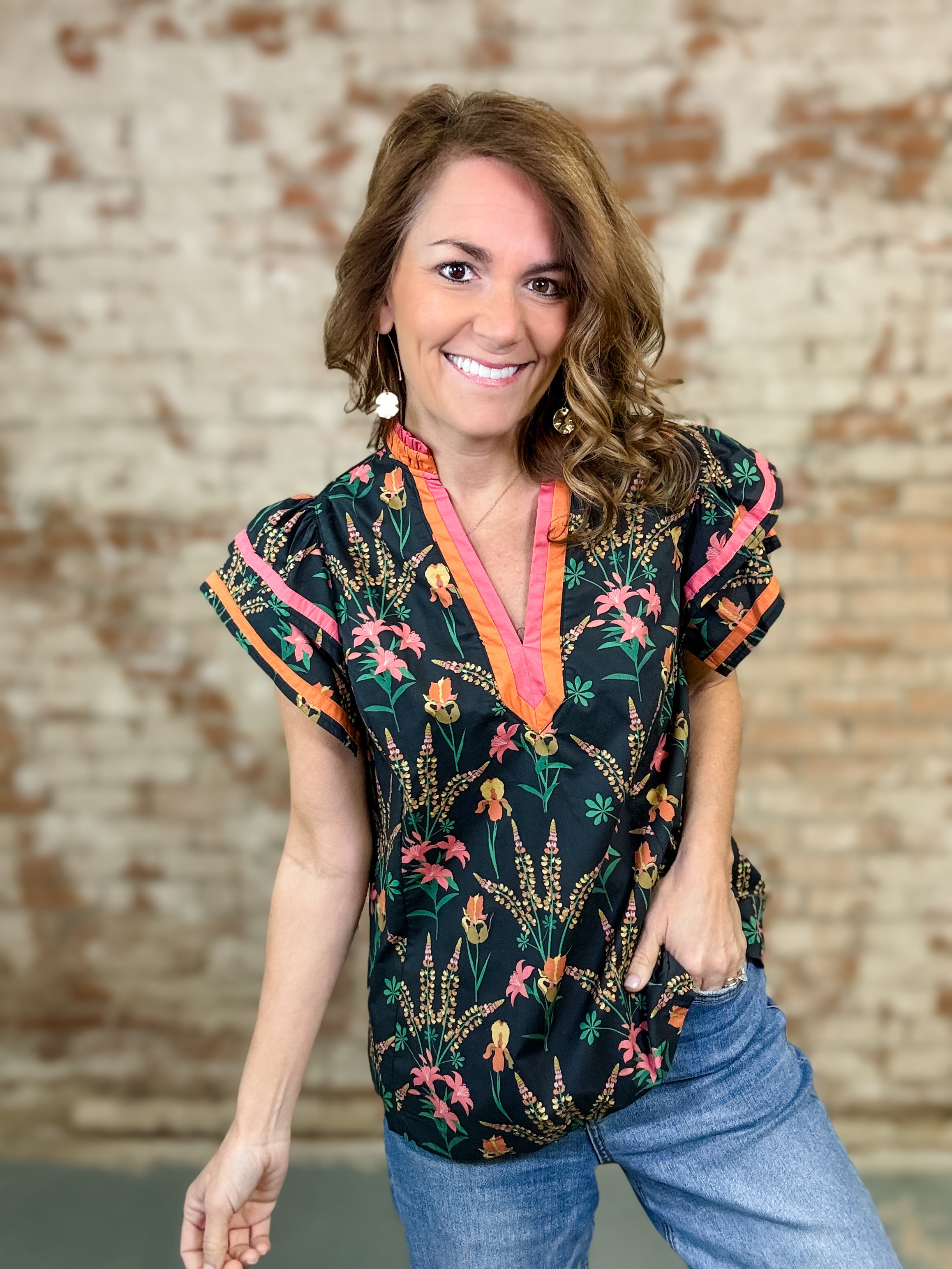 Terah Floral Print Top