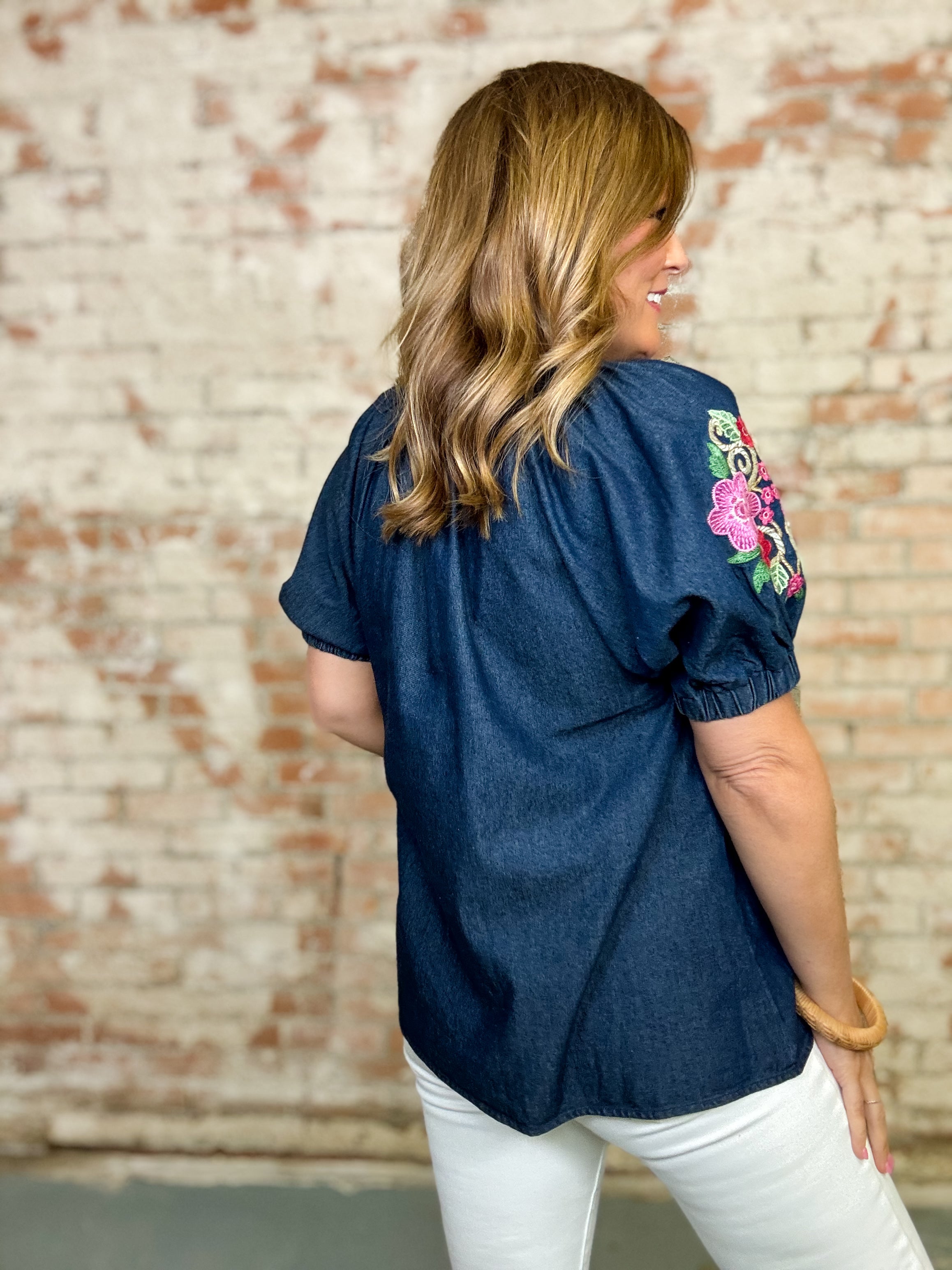 Shanna Denim Top