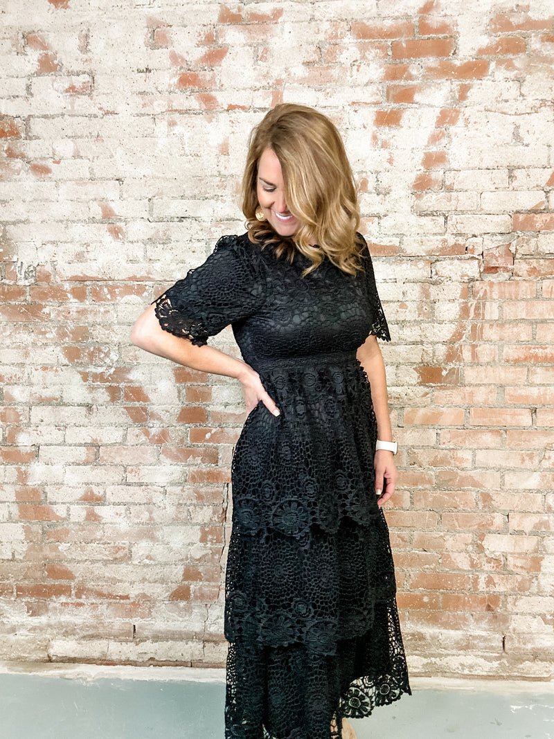 Kelsey Lace Tiered Dress