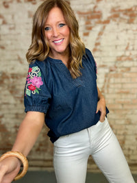 Shanna Denim Top
