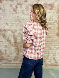 Robyn Puff Sleeve Plaid Top
