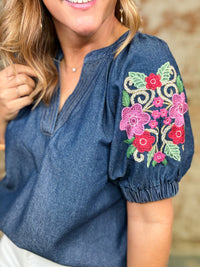 Shanna Denim Top