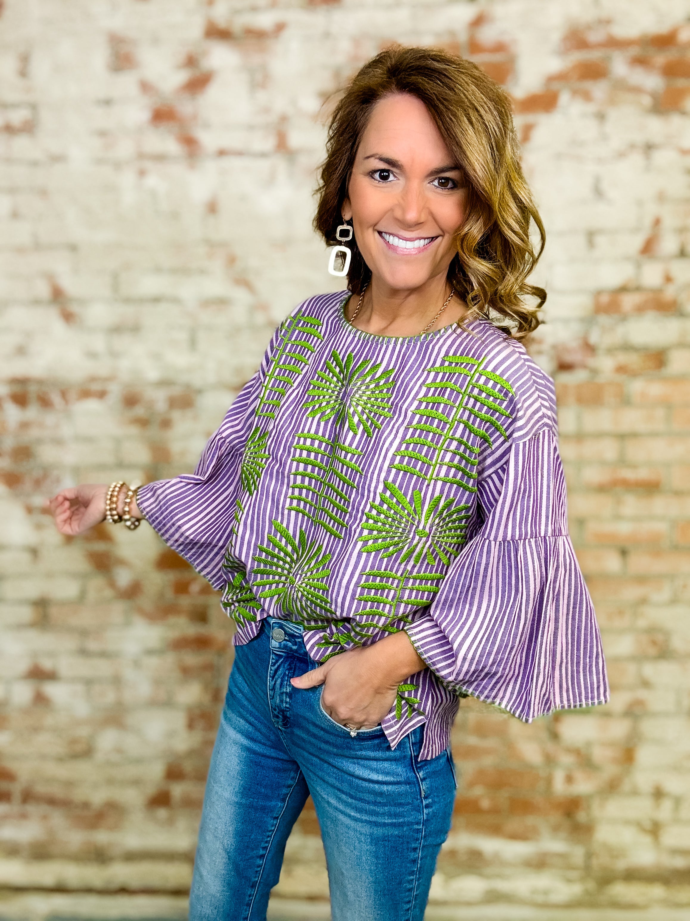 Ivy Jane Elena Embroidered Top