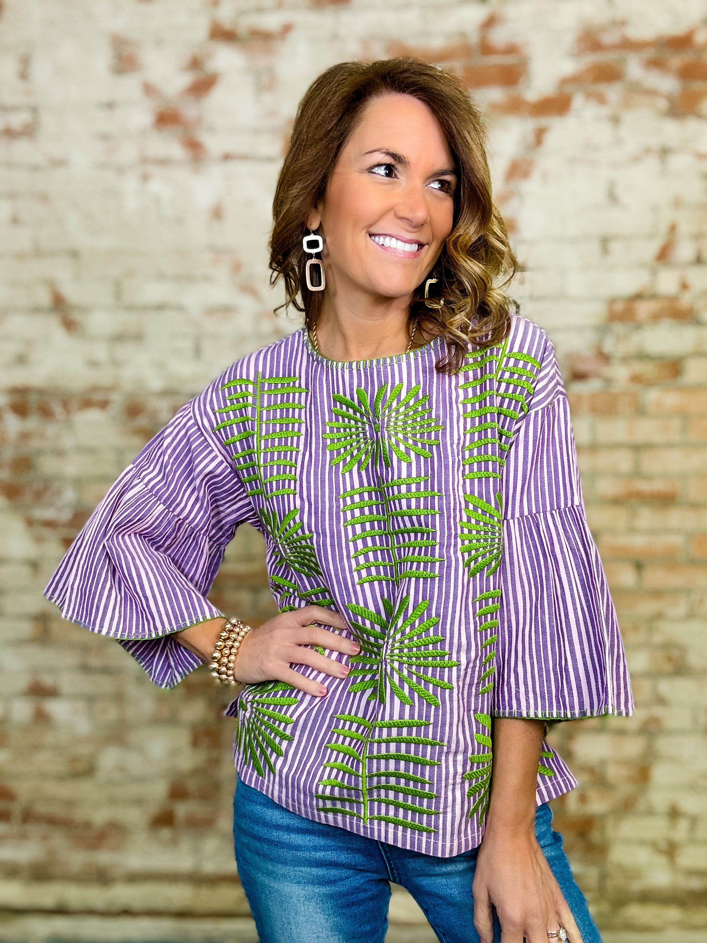 Ivy Jane Elena Embroidered Top