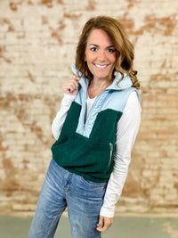 Kira Blue Pullover Vest